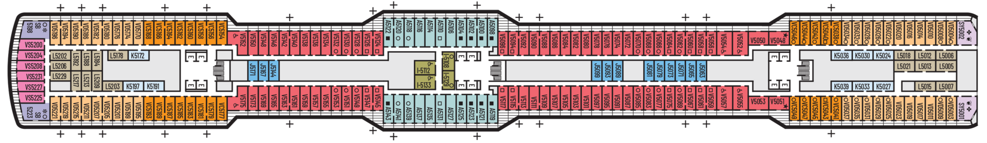 Deck 5 - Gershwin Deck plan